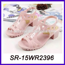 pink high heel pvc sandals wholesale jelly sandals plastic sandals wholesale